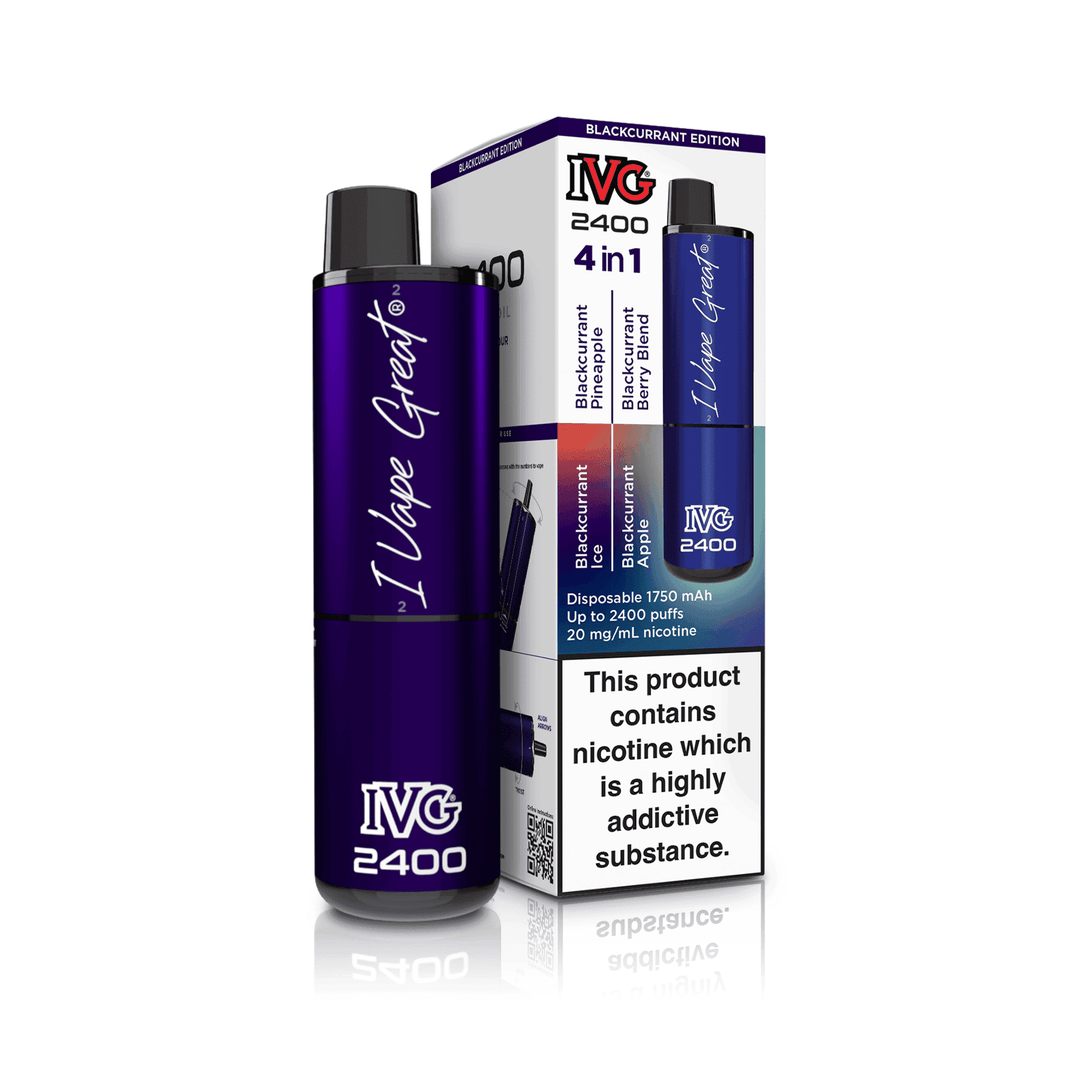 Buy IVG 2400 Blackcurrant Edition Disposable vape