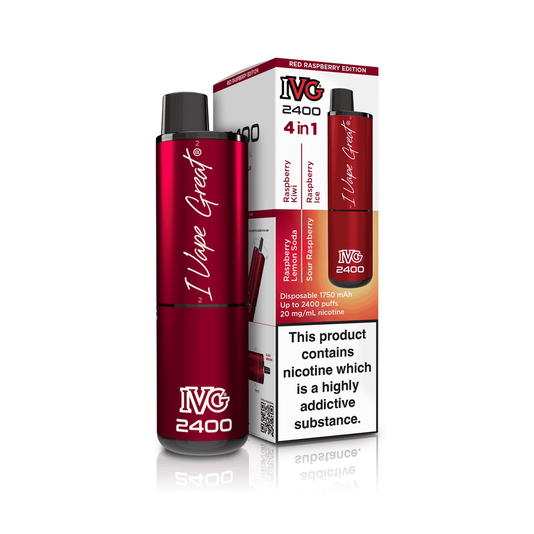 IVG 2400 Red Raspberry Edition 4 in 1 Disposable Vape