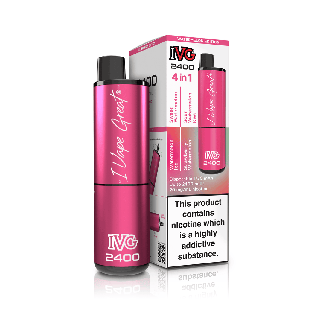 IVG 2400 Watermelon Edition 4 in 1 Disposable Vape