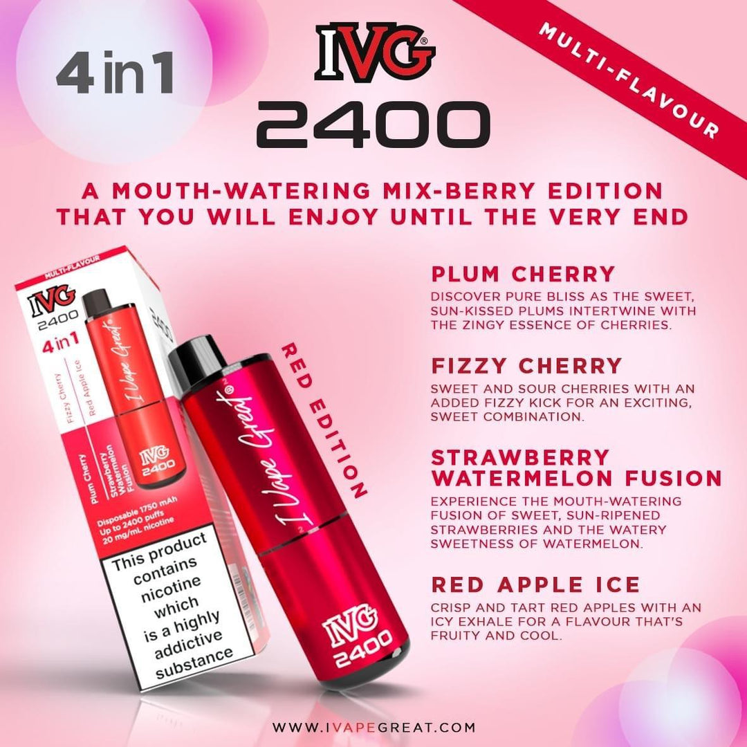 IVG 2400 Red Edition 4 in 1 Disposable