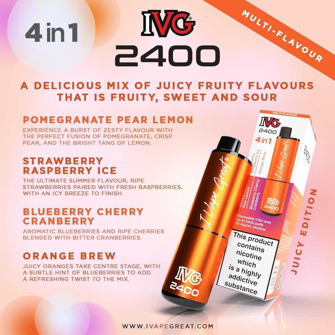 IVG 2400 Juicy Edition 4 in 1 Disposable