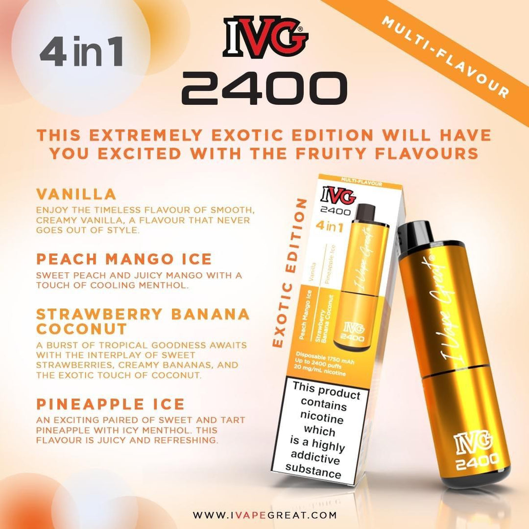 IVG 2400 Exotic Edition 4 in 1 Disposable